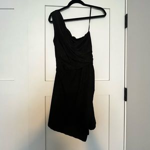 Black One Shoulder Cocktail Dress